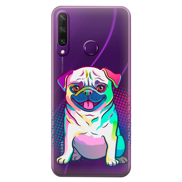 

Прозрачный силиконовый чехол iSwag для Huawei Y6p с рисунком - Мопс (KS2360)