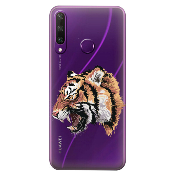 

Прозрачный силиконовый чехол iSwag для Huawei Y6p с рисунком - Тигр (KS2363)