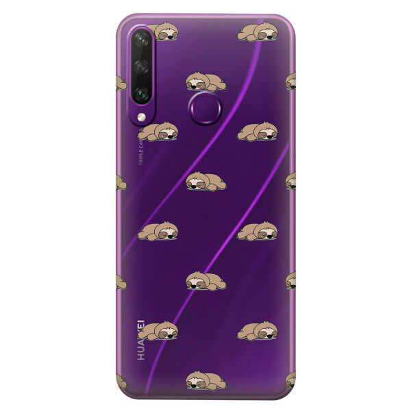 

Прозрачный силиконовый чехол iSwag для Huawei Y6p с рисунком - Спящие ленивцы (KS2366)