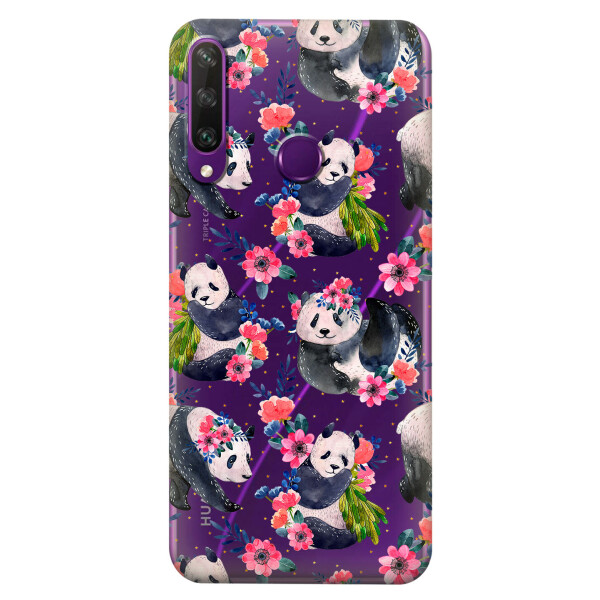 

Прозрачный силиконовый чехол iSwag для Huawei Y6p с рисунком - Пандочки (KS2373)