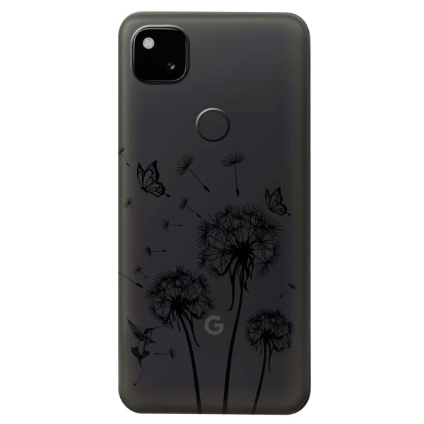 

Прозрачный силиконовый чехол iSwag для Google Pixel 4A с рисунком - Одуванчики (KS5371)