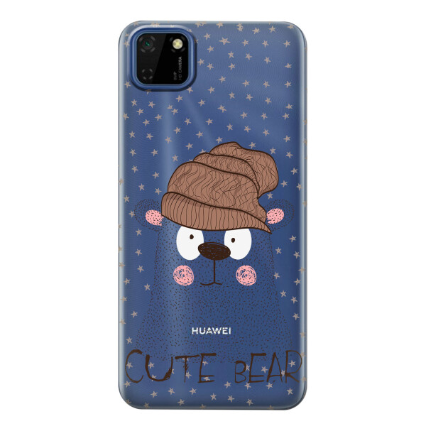 

Прозрачный силиконовый чехол iSwag для Huawei Y5p с рисунком - Медведь (KS2384)
