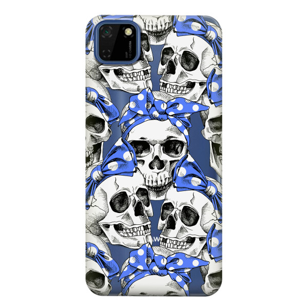

Прозрачный силиконовый чехол iSwag для Huawei Y5p с рисунком - Черепа (KS2392)