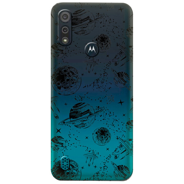 

Прозрачный силиконовый чехол iSwag для Motorola Moto E6s с рисунком - Космос (KS5388)