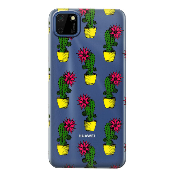 

Прозрачный силиконовый чехол iSwag для Huawei Y5p с рисунком - Кактусы (KS2403)