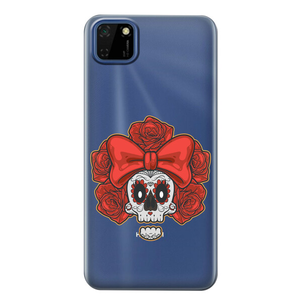 

Прозрачный силиконовый чехол iSwag для Huawei Y5p с рисунком - Готический череп (KS2429)