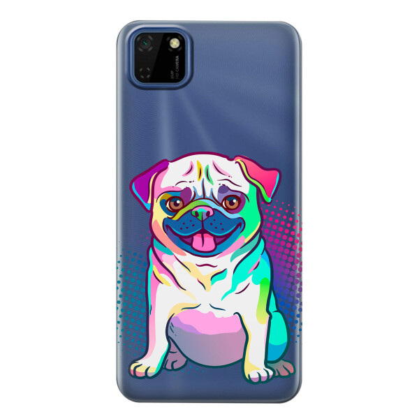 

Прозрачный силиконовый чехол iSwag для Huawei Y5p с рисунком - Мопс (KS2435)