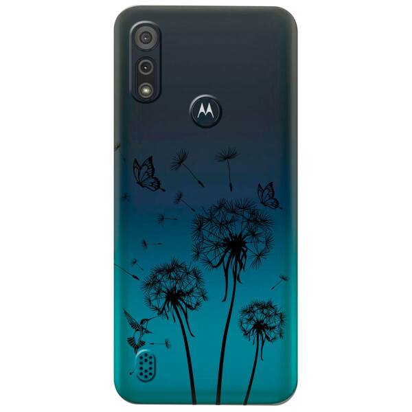 

Прозрачный силиконовый чехол iSwag для Motorola Moto E6s с рисунком - Одуванчики (KS5446)