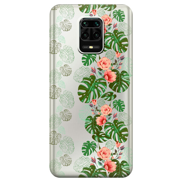 

Силиконовый чехол iSwag для Xiaomi Redmi Note 9 Pro Max Тропические листья (KS2494)