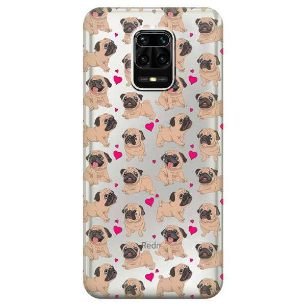 

Силиконовый чехол iSwag для Xiaomi Redmi Note 9 Pro Max Влюбленные мопсы (KS2503)