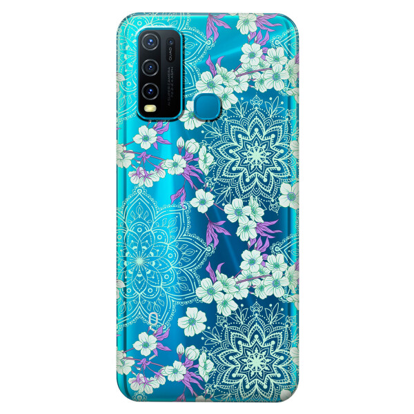 

Прозрачный силиконовый чехол iSwag для Vivo Y30 с рисунком - Цветочная мандала (KS5487)