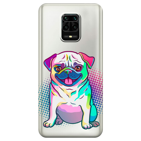

Силиконовый чехол iSwag для Xiaomi Redmi Note 9 Pro Max Мопс (KS2510)