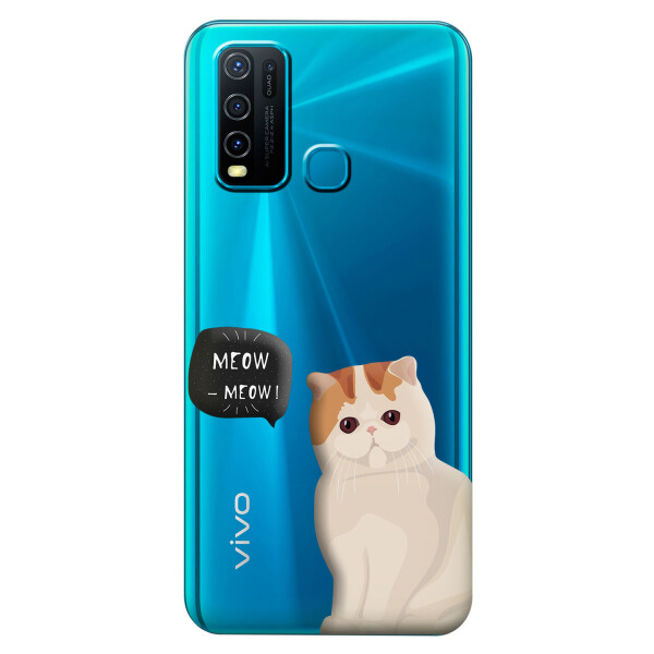 

Прозрачный силиконовый чехол iSwag для Vivo Y30 с рисунком - Котенок (KS5492)