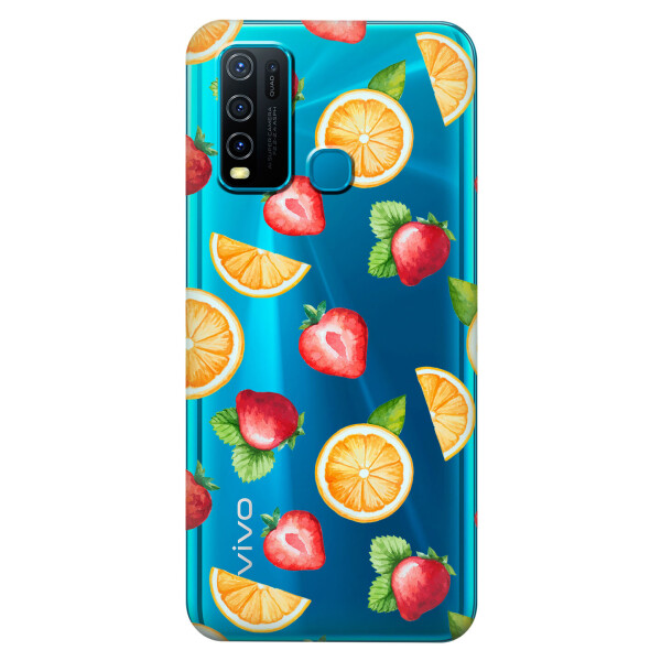 

Прозрачный силиконовый чехол iSwag для Vivo Y30 с рисунком - Фруктовый дизайн (KS5495)