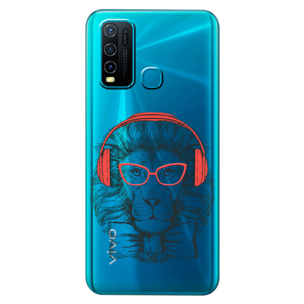 

Прозрачный силиконовый чехол iSwag для Vivo Y30 с рисунком - Лев (KS5507)
