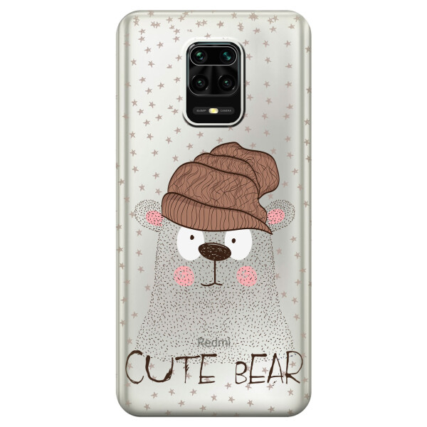 

Силиконовый чехол iSwag для Xiaomi Redmi Note 9s Медведь (KS2534)