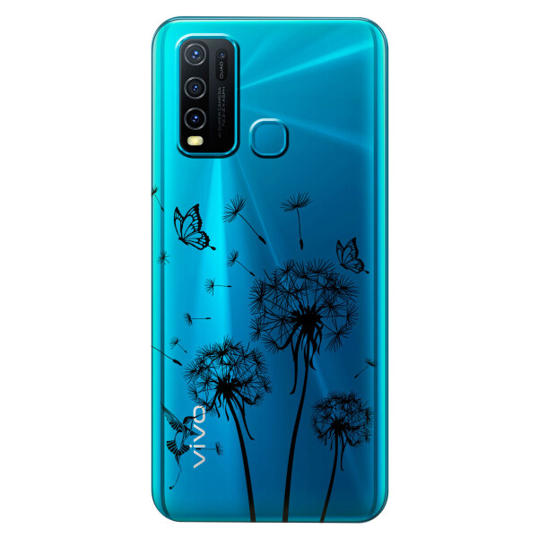 

Прозрачный силиконовый чехол iSwag для Vivo Y30 с рисунком - Одуванчики (KS5521)