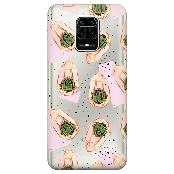 

Силиконовый чехол iSwag для Xiaomi Redmi Note 9s Кактусы в колбах (KS2554)