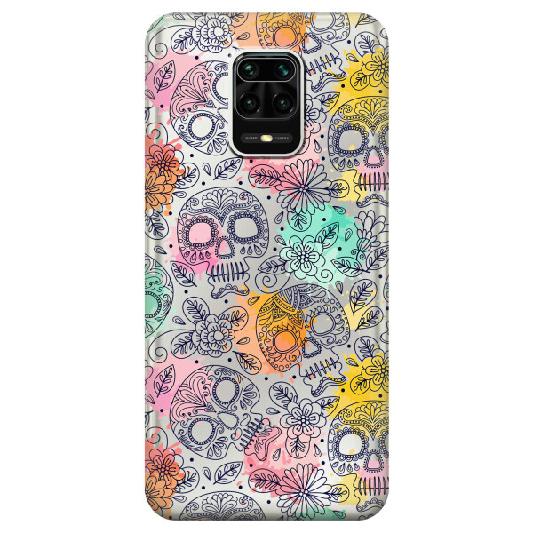 

Силиконовый чехол iSwag для Xiaomi Redmi Note 9s Красочные черепа (KS2571)