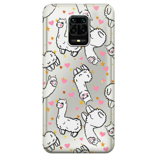 

Силиконовый чехол iSwag для Xiaomi Redmi Note 9s Ламы (KS2572)