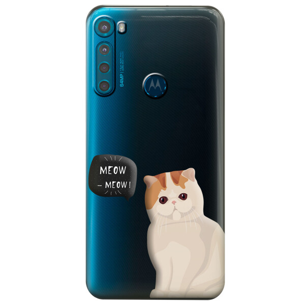 

Прозрачный силиконовый чехол iSwag для Motorola One Fusion с рисунком - Котенок (KS5567)