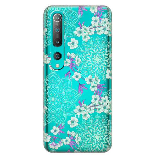 

Прозрачный силиконовый чехол iSwag для Xiaomi Mi 10 Цветочная мандала (KS2637)