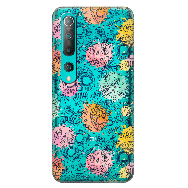 

Силиконовый чехол iSwag для Xiaomi Mi 10 Красочные черепа (KS2646)