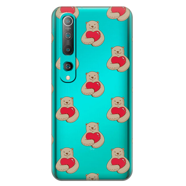 

Силиконовый чехол iSwag для Xiaomi Mi 10 Влюбленные медведи (KS2648)