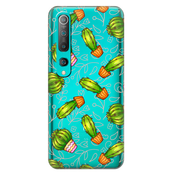 

Силиконовый чехол iSwag для Xiaomi Mi 10 Арт кактусы (KS2649)