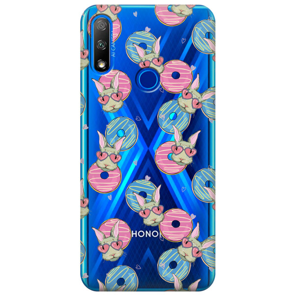 

Прозрачный силиконовый чехол iSwag для Huawei Honor 9X с рисунком - Зайчики (KS2680)