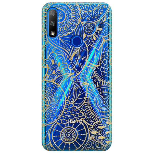 

Прозрачный силиконовый чехол iSwag для Huawei Honor 9X с рисунком - Золотая мандала (KS2682)