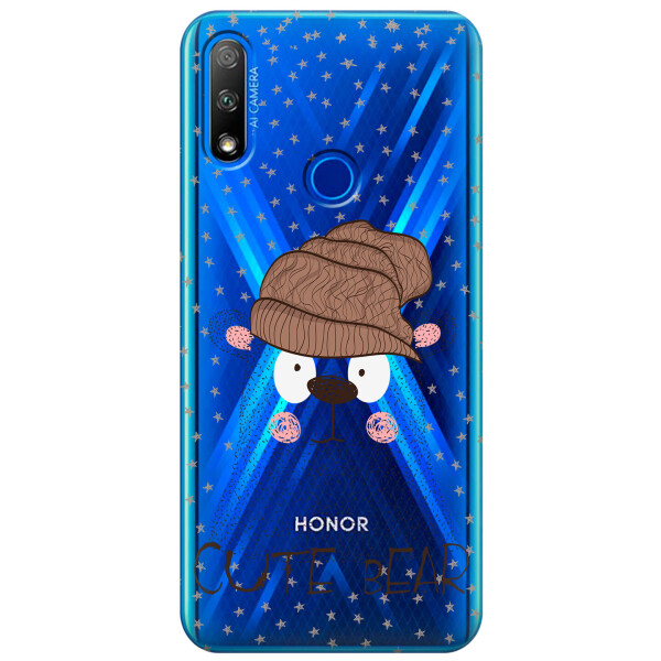 

Прозрачный силиконовый чехол iSwag для Huawei Honor 9X с рисунком - Медведь (KS2684)