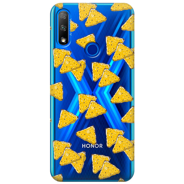 

Прозрачный силиконовый чехол iSwag для Huawei Honor 9X с рисунком - Чипсы (KS2687)