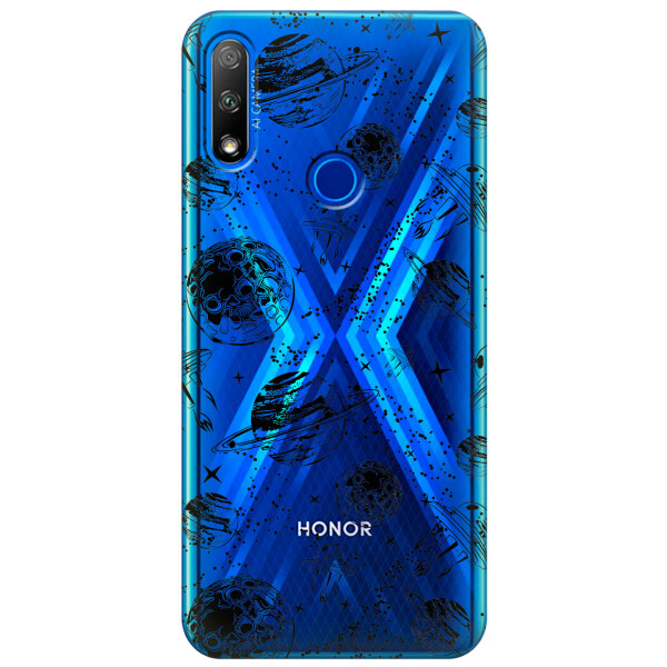 

Прозрачный силиконовый чехол iSwag для Huawei Honor 9X с рисунком - Космос (KS2688)