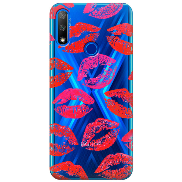 

Прозрачный силиконовый чехол iSwag для Huawei Honor 9X с рисунком - Поцелуи (KS2693)