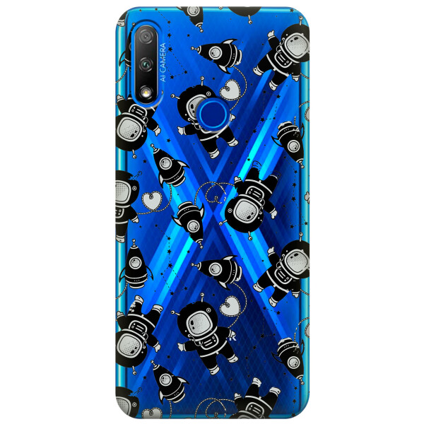 

Прозрачный силиконовый чехол iSwag для Huawei Honor 9X с рисунком - Космонавты (KS2694)