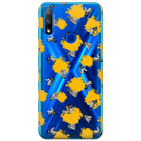 

Прозрачный силиконовый чехол iSwag для Huawei Honor 9X с рисунком - Пчелы (KS2702)