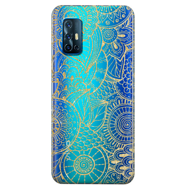 

Прозрачный силиконовый чехол iSwag для Vivo V19 с рисунком - Золотая мандала (KS5682)