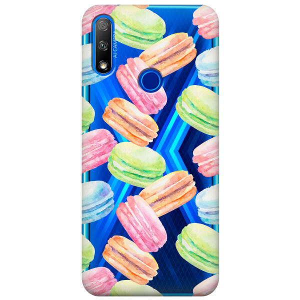 

Прозрачный силиконовый чехол iSwag для Huawei Honor 9X с рисунком - Французские печенья (KS2707)