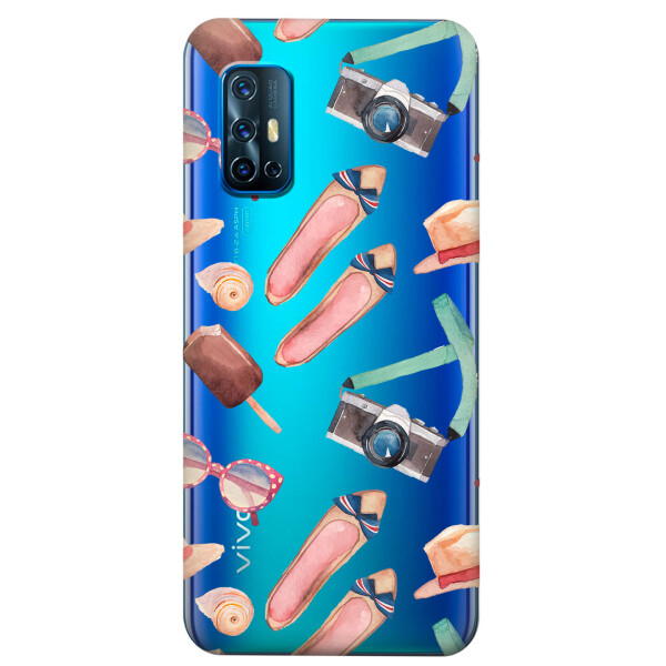 

Прозрачный силиконовый чехол iSwag для Vivo V19 с рисунком - Женские штучки (KS5690)
