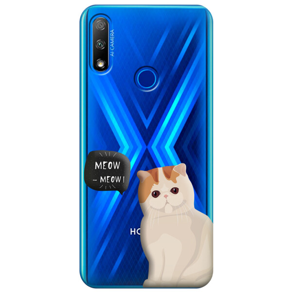 

Прозрачный силиконовый чехол iSwag для Huawei Honor 9X с рисунком - Котенок (KS2717)