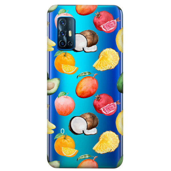 

Прозрачный силиконовый чехол iSwag для Vivo V19 с рисунком - Фрукты (KS5706)