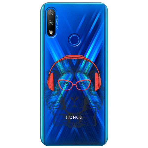 

Прозрачный силиконовый чехол iSwag для Huawei Honor 9X с рисунком - Лев (KS2732)