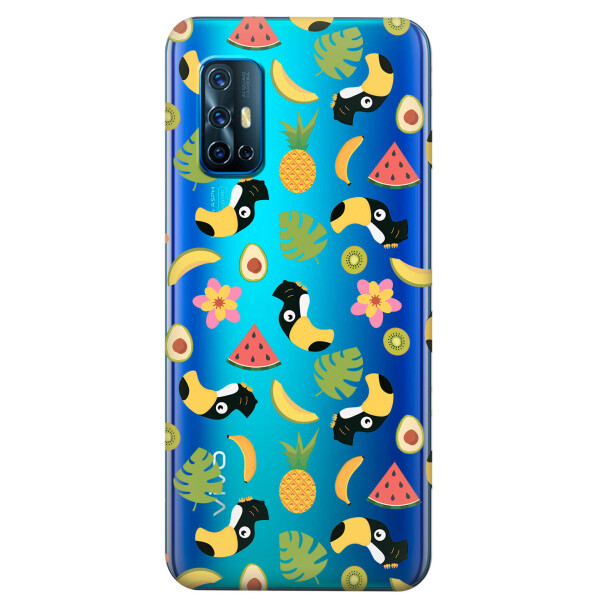 

Прозрачный силиконовый чехол iSwag для Vivo V19 с рисунком - Летний клипарт (KS5713)