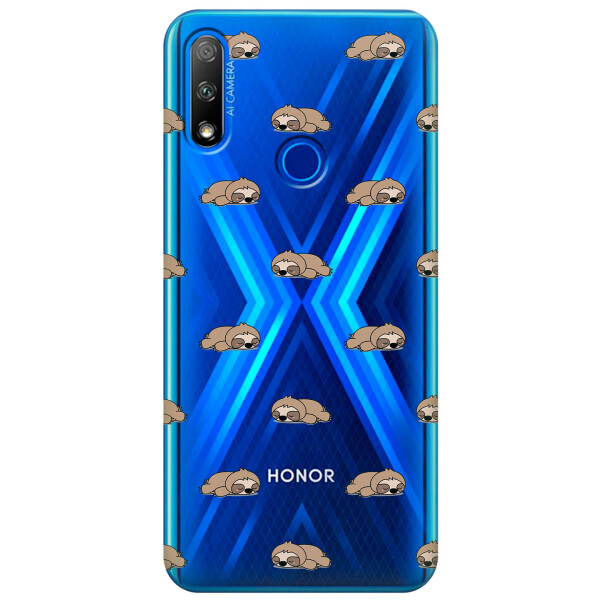 

Прозрачный силиконовый чехол iSwag для Huawei Honor 9X с рисунком - Спящие ленивцы (KS2741)