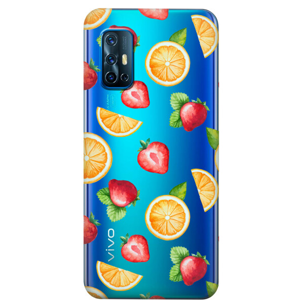 

Прозрачный силиконовый чехол iSwag для Vivo V19 с рисунком - Фруктовый дизайн (KS5720)