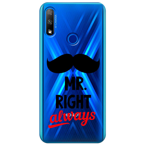 

Прозрачный силиконовый чехол iSwag для Huawei Honor 9X с рисунком - Mr Right (KS2745)