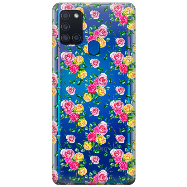 

Силиконовый чехол iSwag для Samsung Galaxy A21s Розы (KS2751)