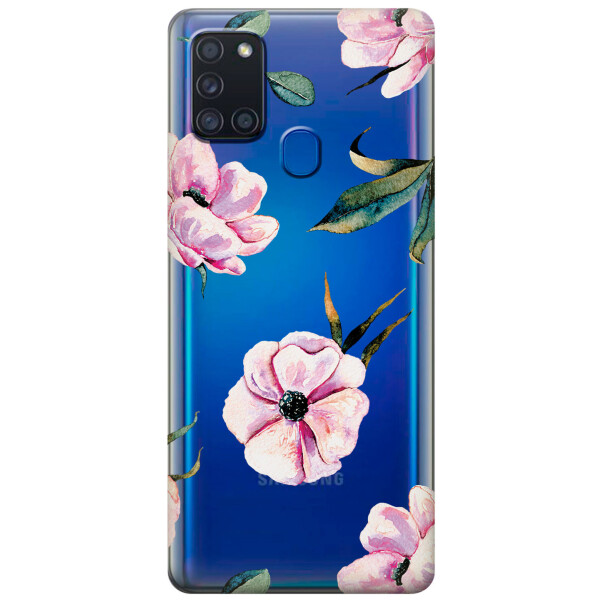 

Силиконовый чехол iSwag для Samsung Galaxy A21s Пионы (KS2758)