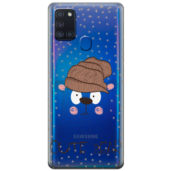 

Силиконовый чехол iSwag для Samsung Galaxy A21s Медведь (KS2759)